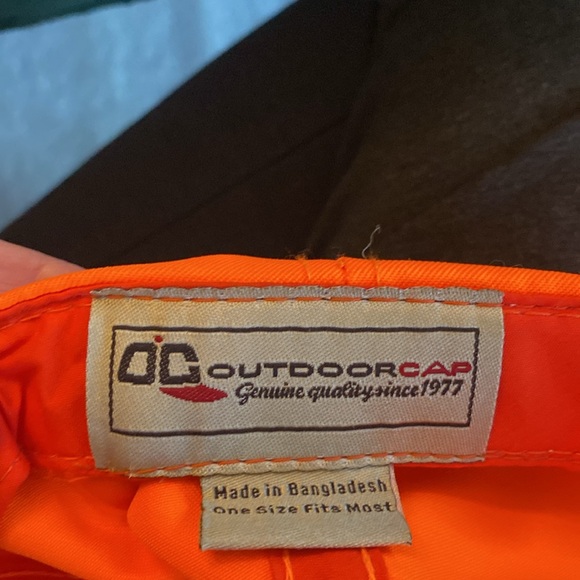 Hunters Ball Cap. Adjustable back Used. Orange - Picture 5 of 5